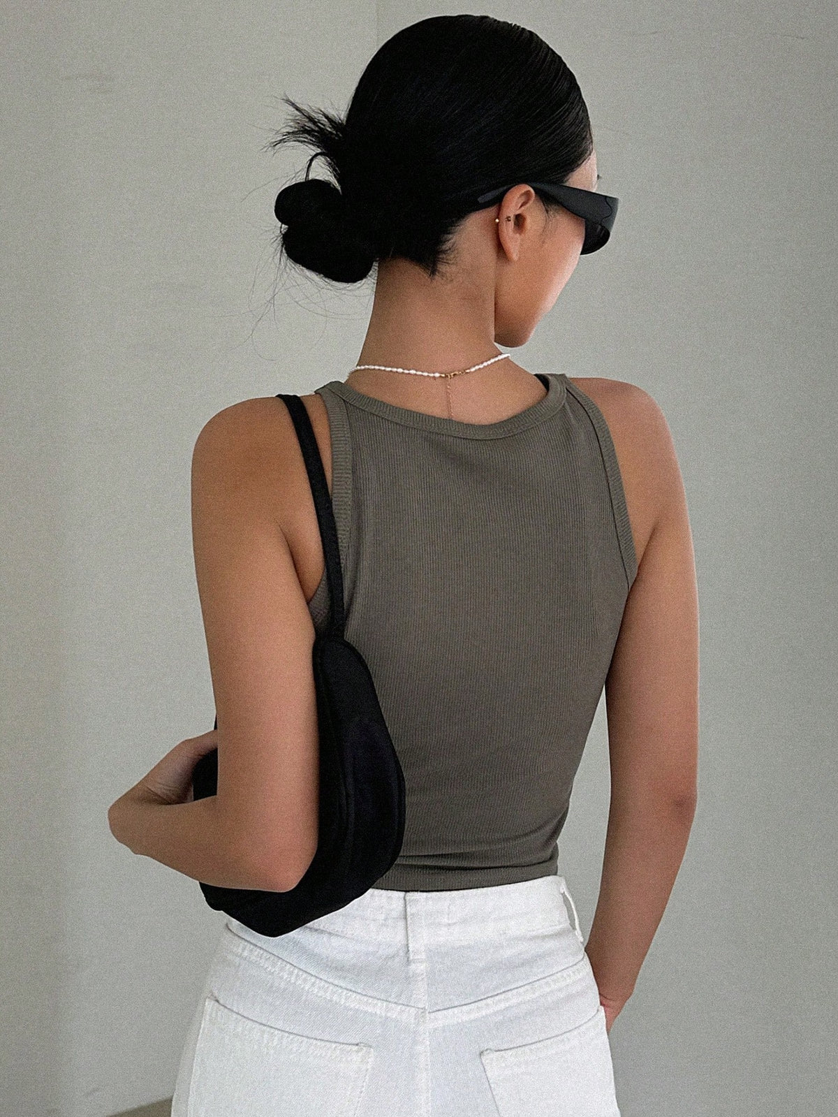 Rib Knit Crop Tank Top