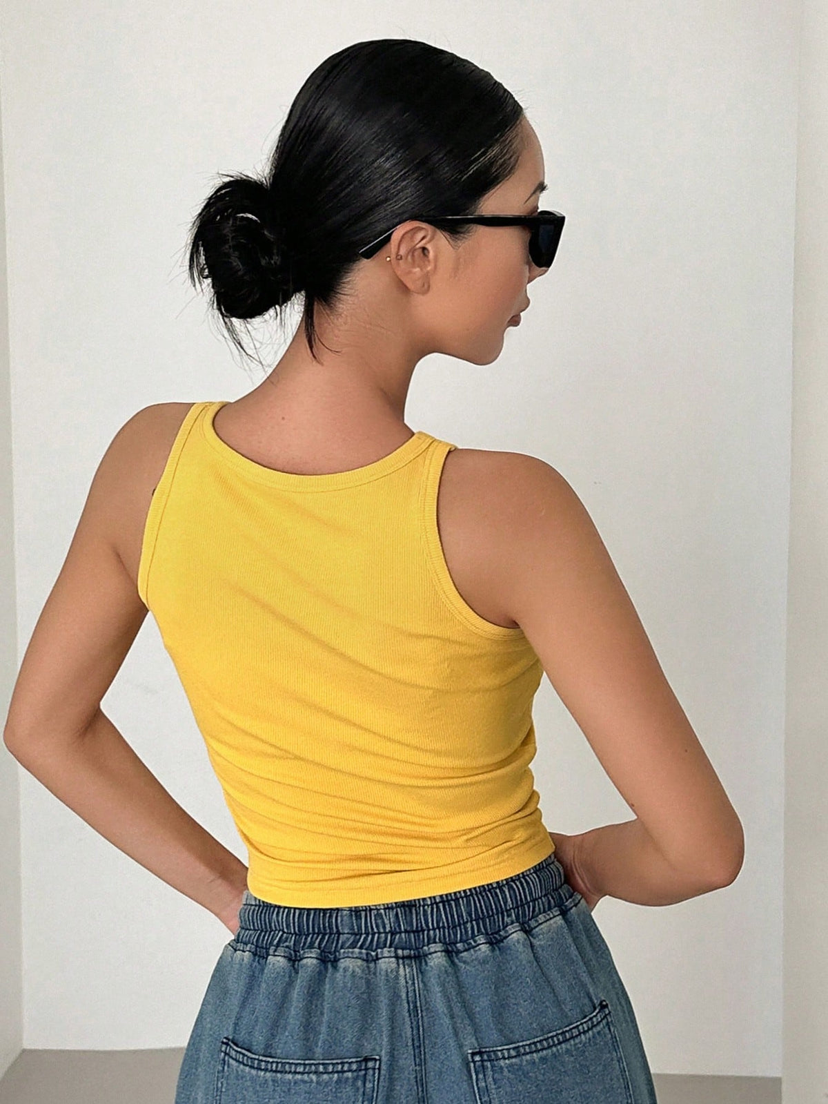 Rib Knit Crop Tank Top