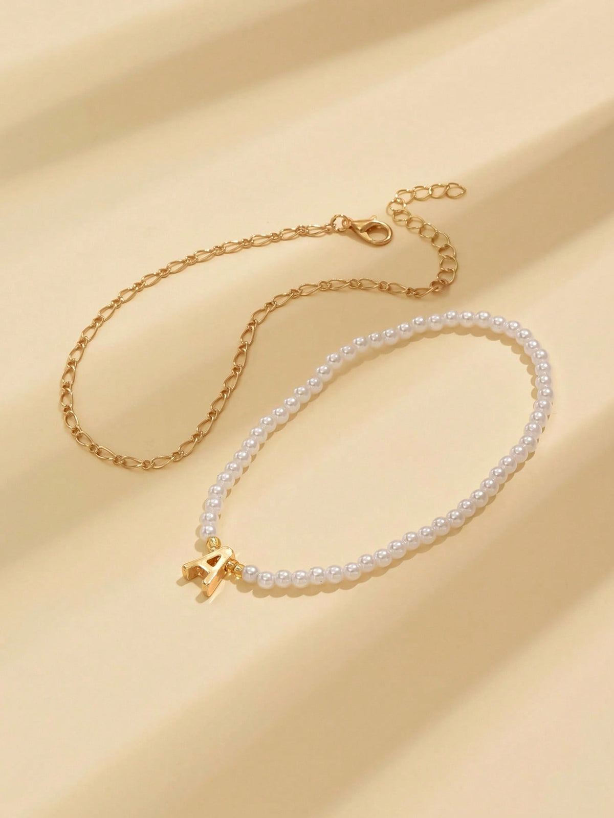 3pcs set Gold-tone Pendant Tassel Beaded Anklet