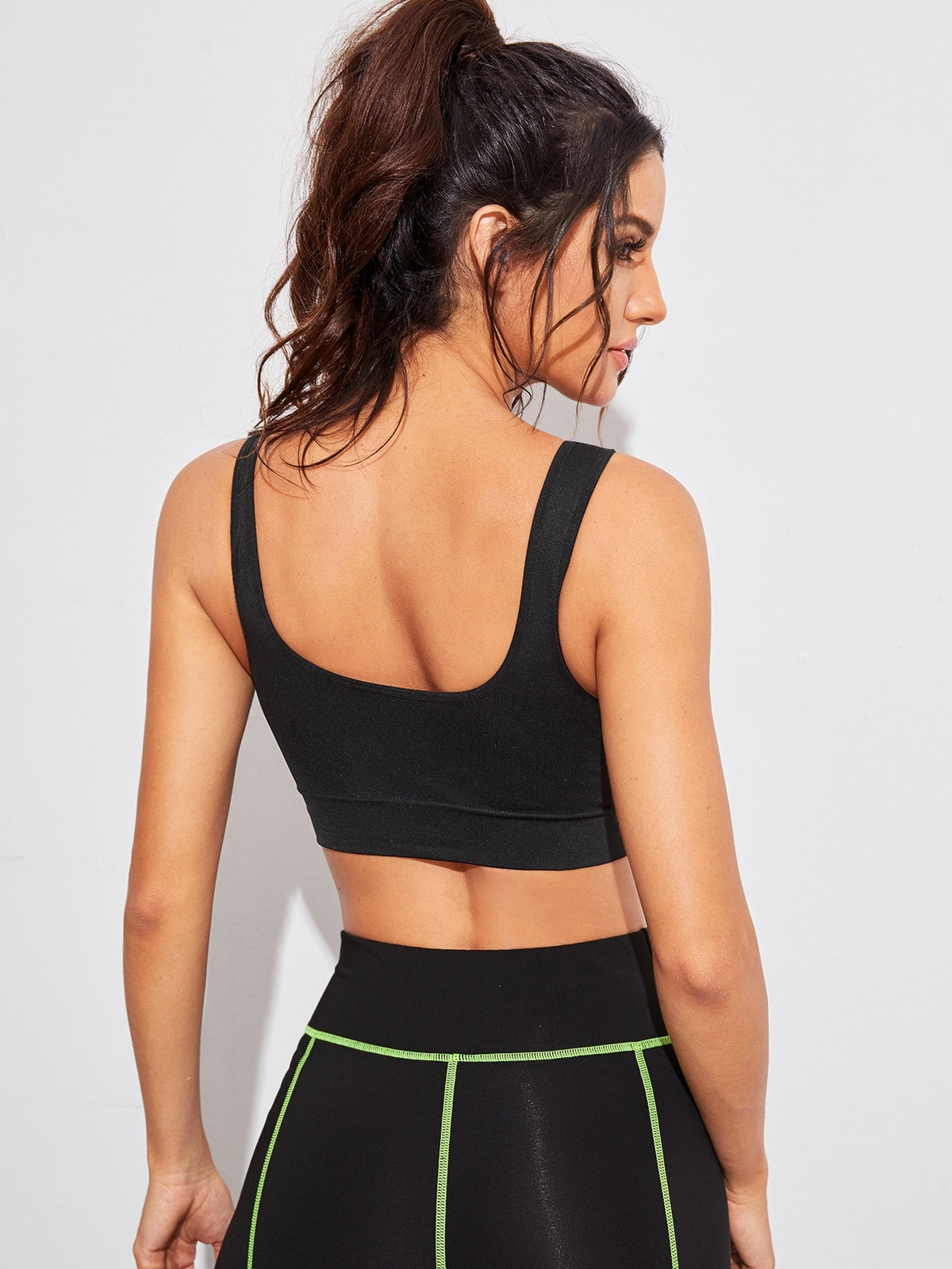 Low Cut Black Sports Bra -