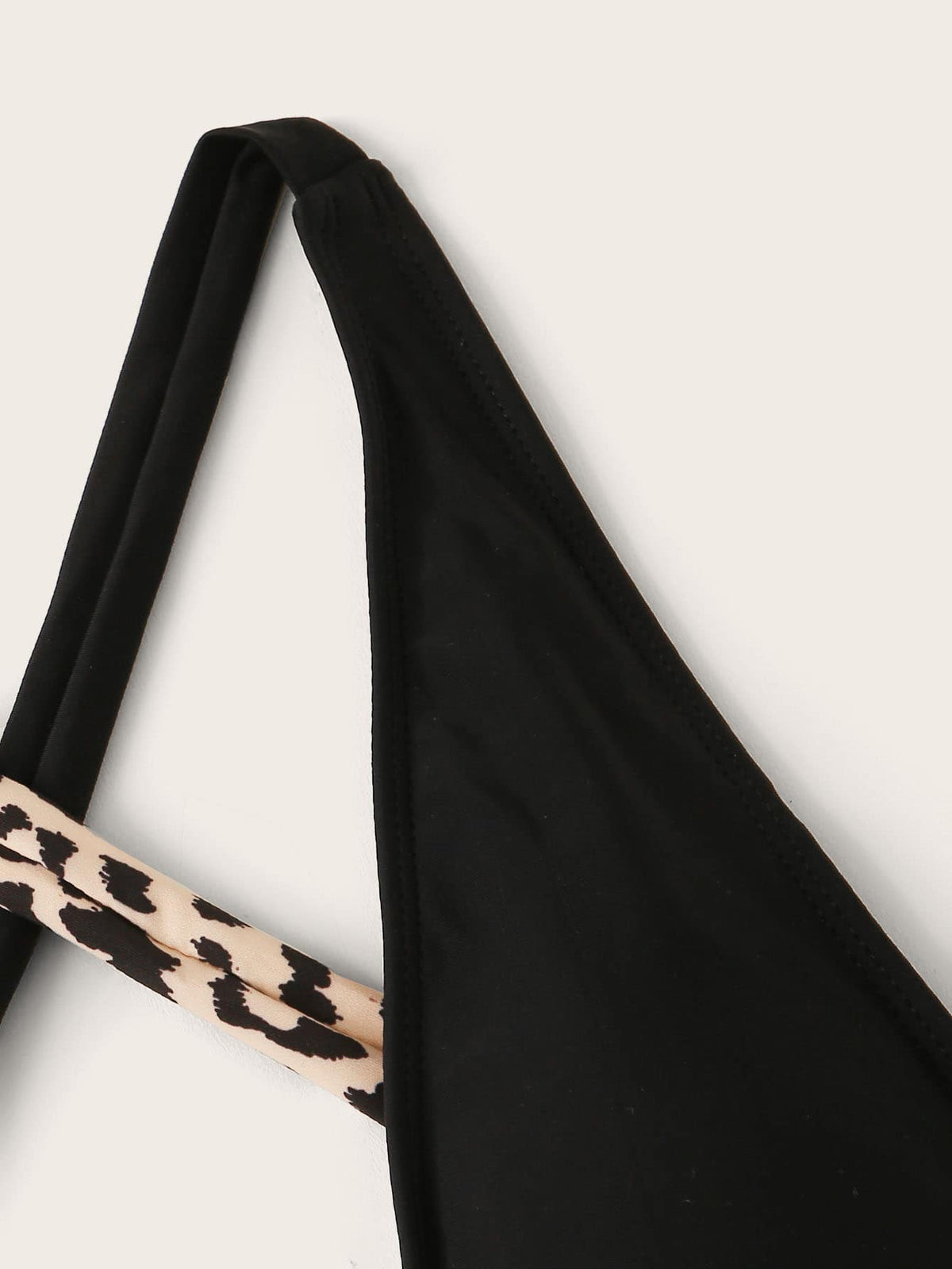Leopard Print Criss Cross One Piece Swimsuit -