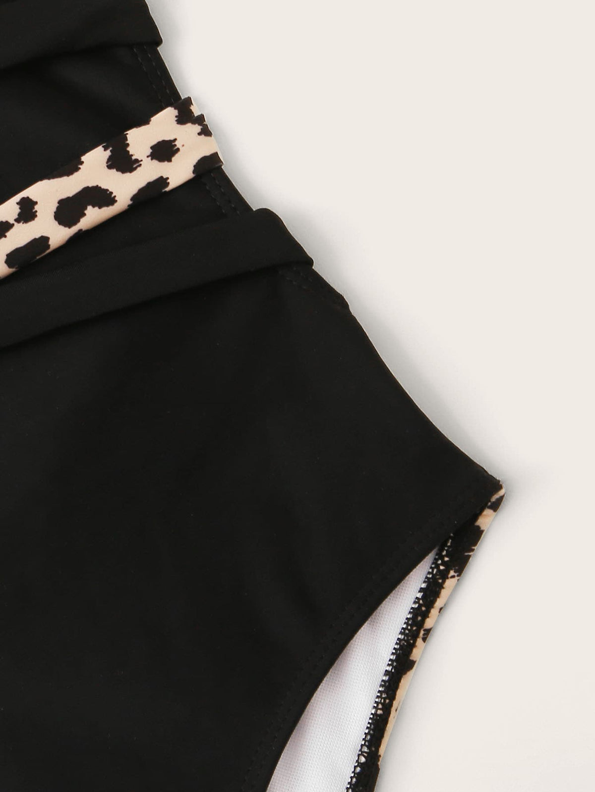 Leopard Print Criss Cross One Piece Swimsuit -