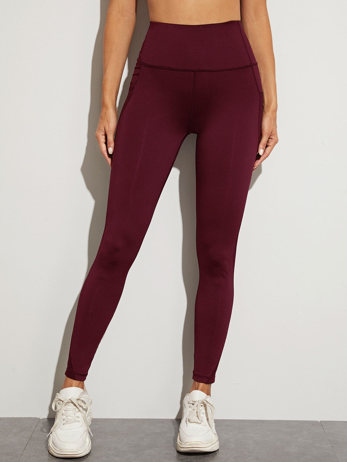 Mesh Panel with Side Pocket Leggings -