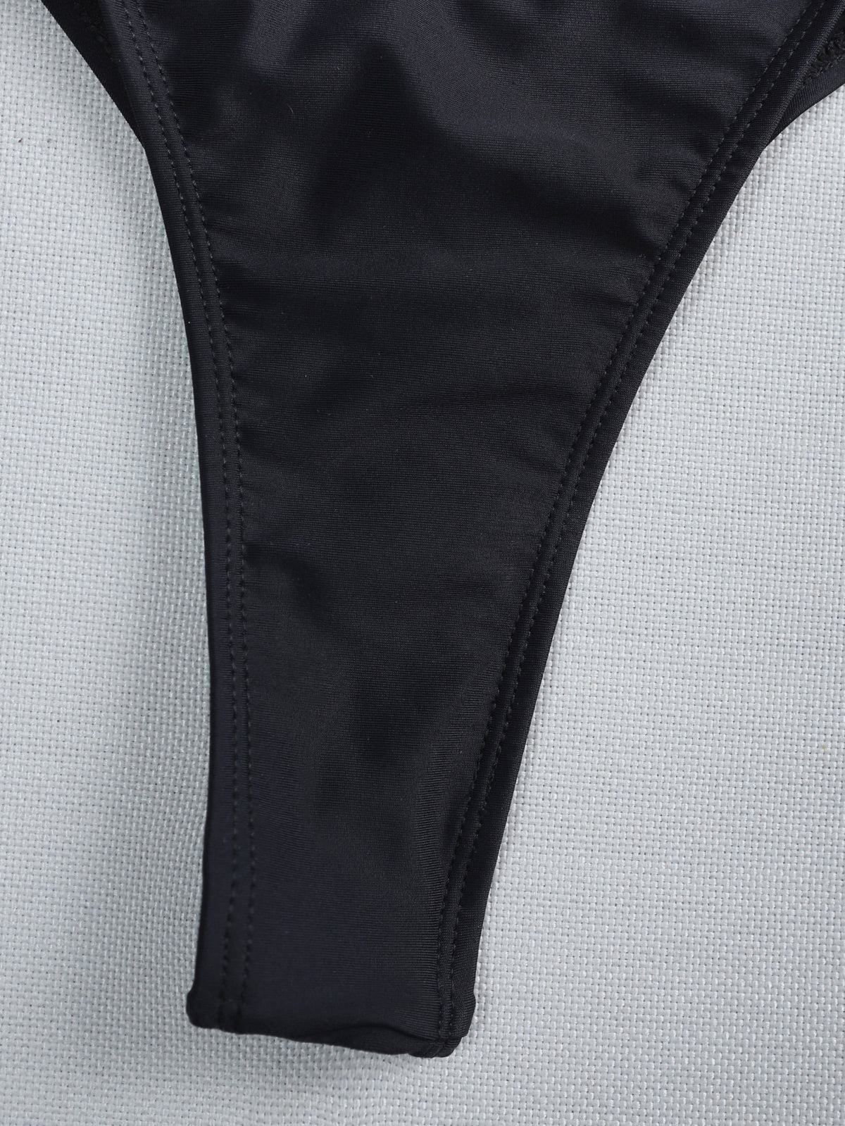 3 Piece Halter Bikini Swimsuit Mesh with Micro Triangle