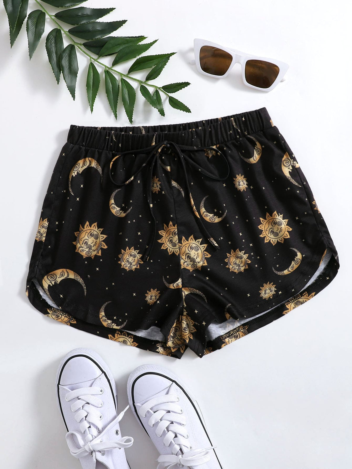 Plus Sky Print Shorts - 4XL