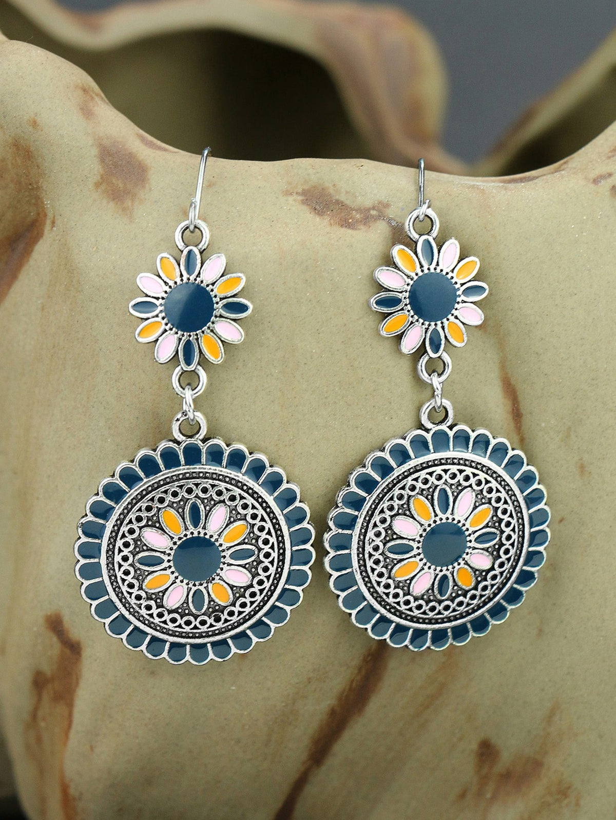 Boho Flower Earrings - Multicolor