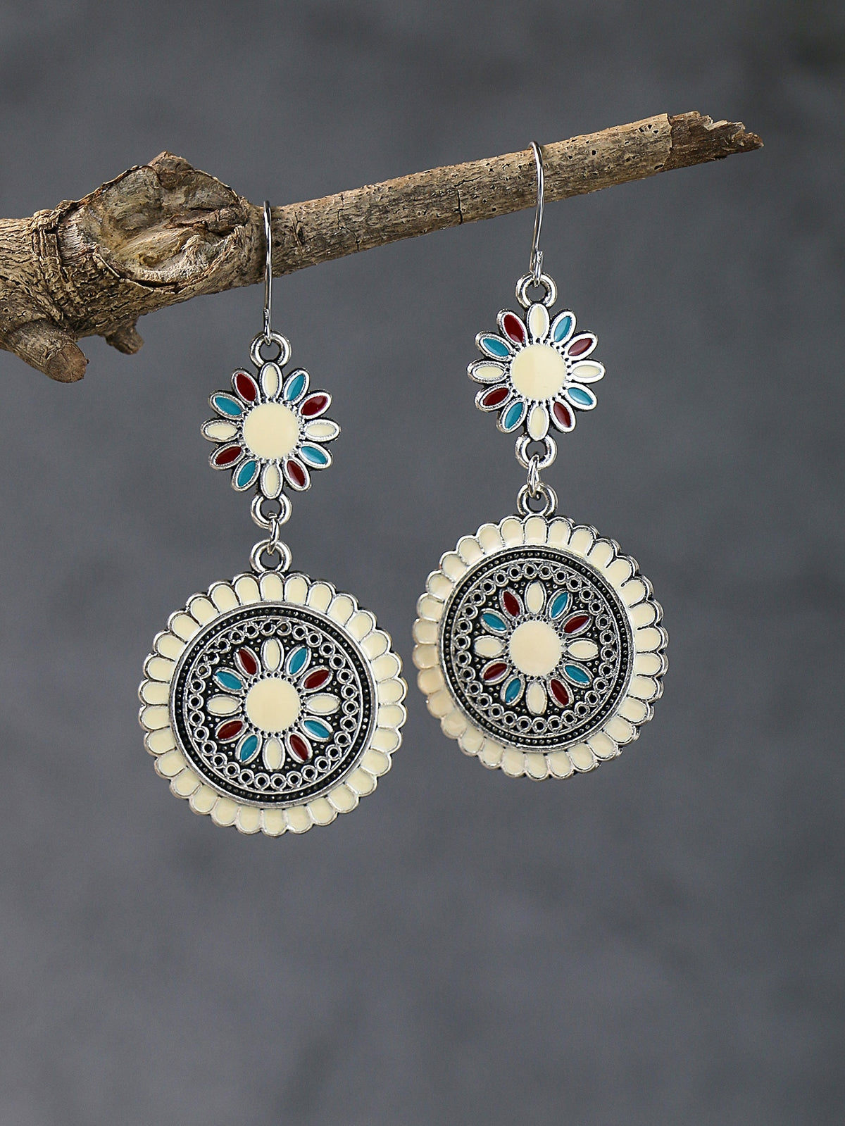 Boho Flower Earrings - Multicolor-2