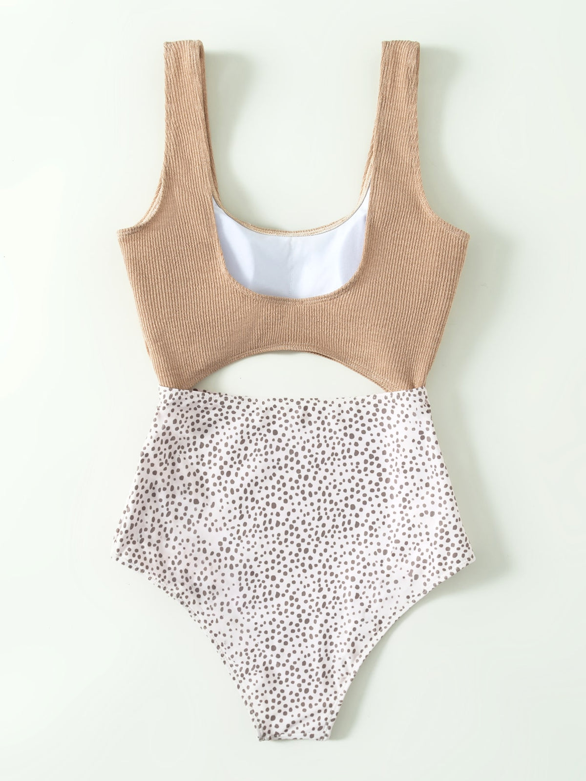 Dot Print One Piece Swimsuit -