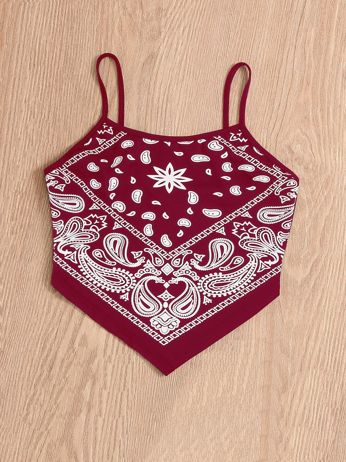 Paisley Cami with Hanky Hem -
