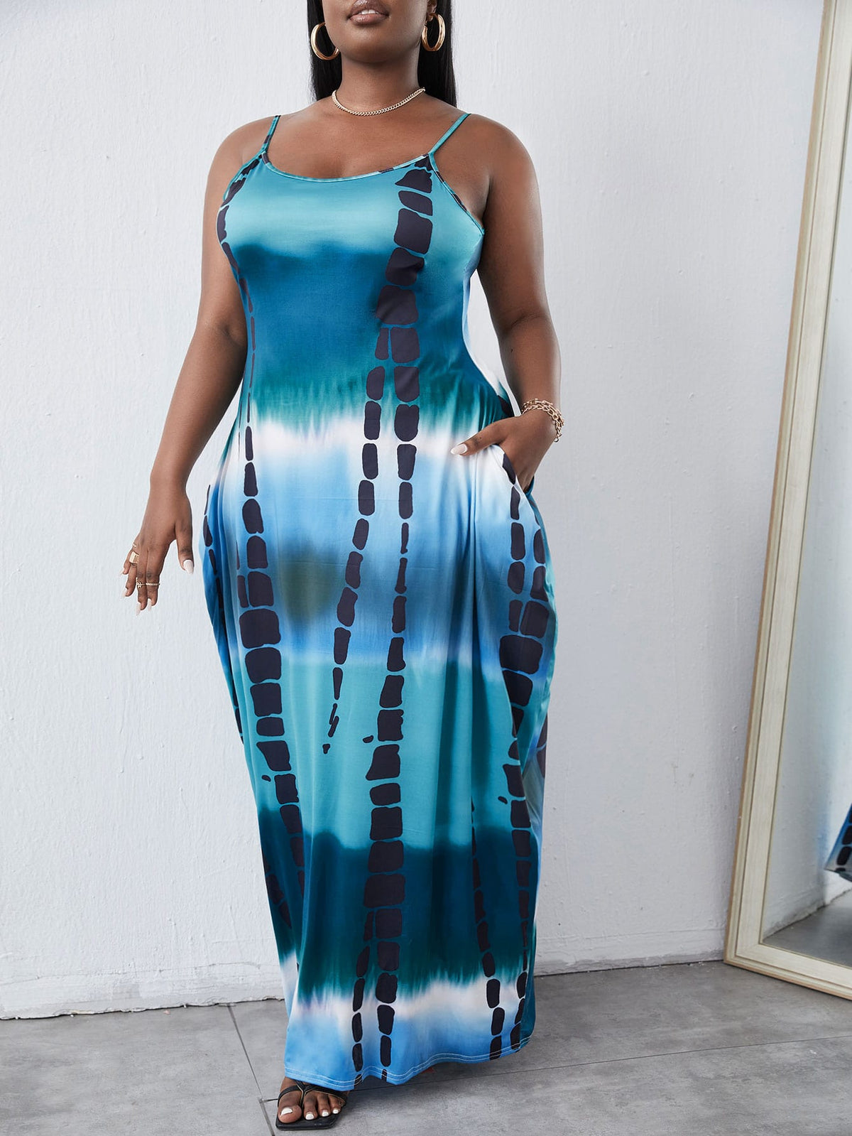 Plus Tie Dye Dress - Multicolor-2 / 4XL