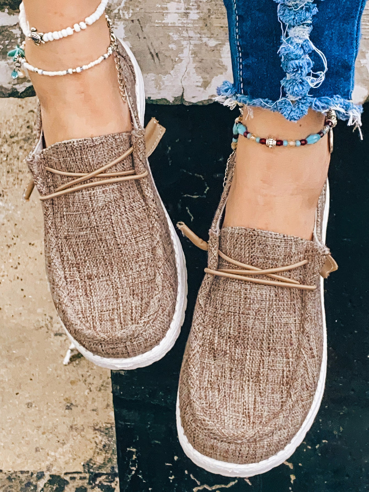 Casual Shoes with Lace Up Front