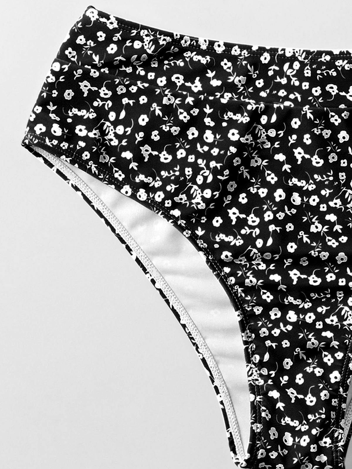Floral Print High Waist Bikini