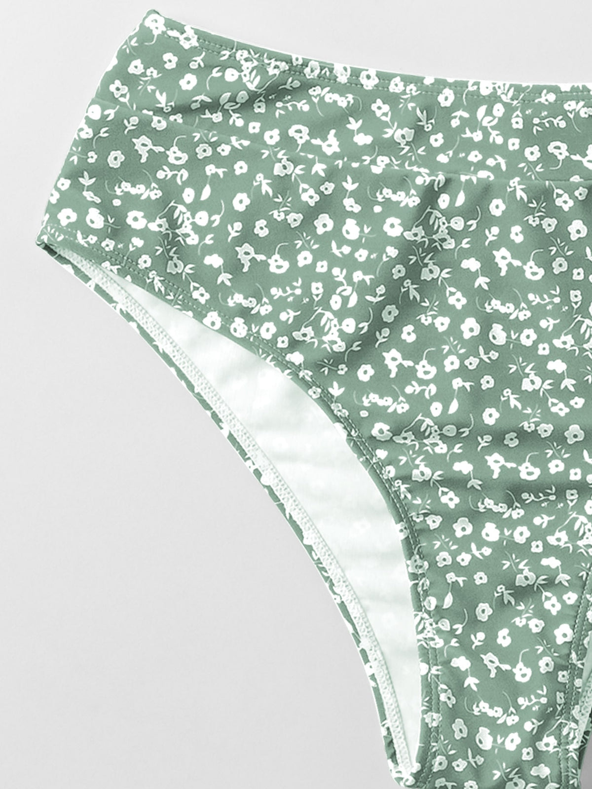 Floral Print High Waist Bikini