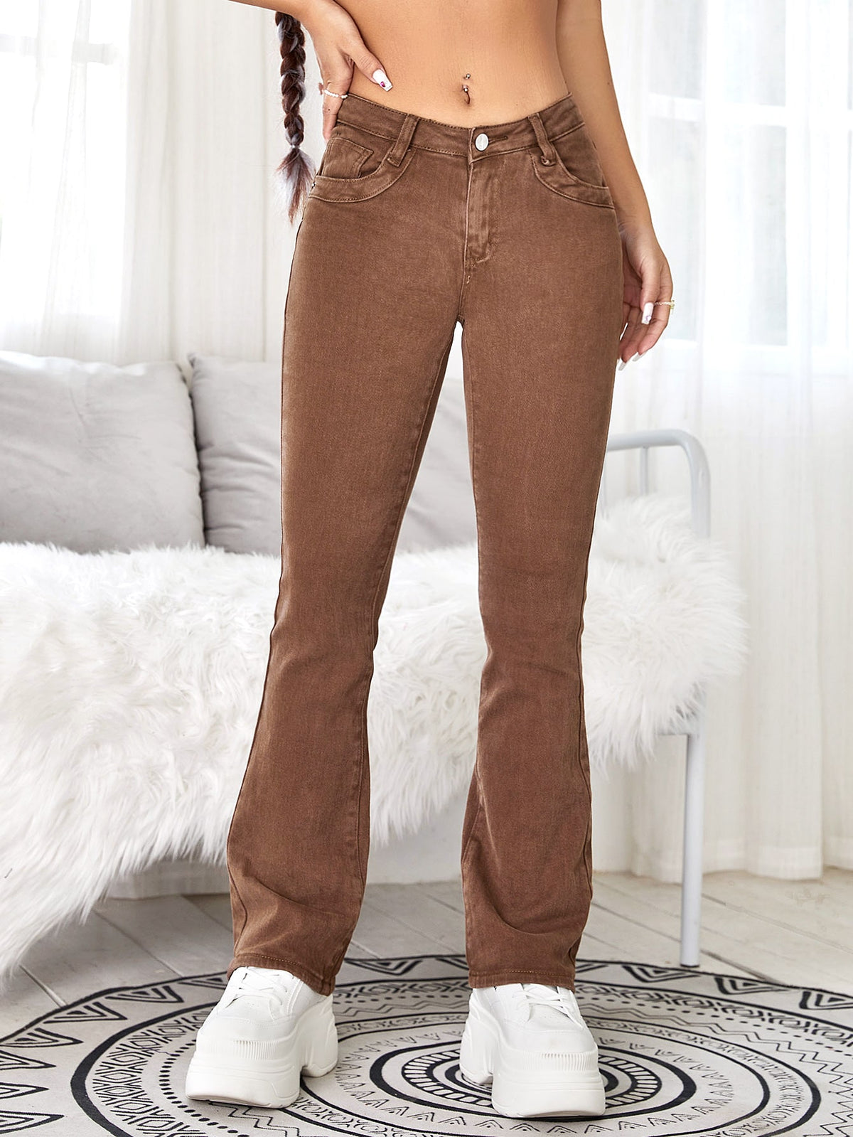 Straight Leg Jeans -