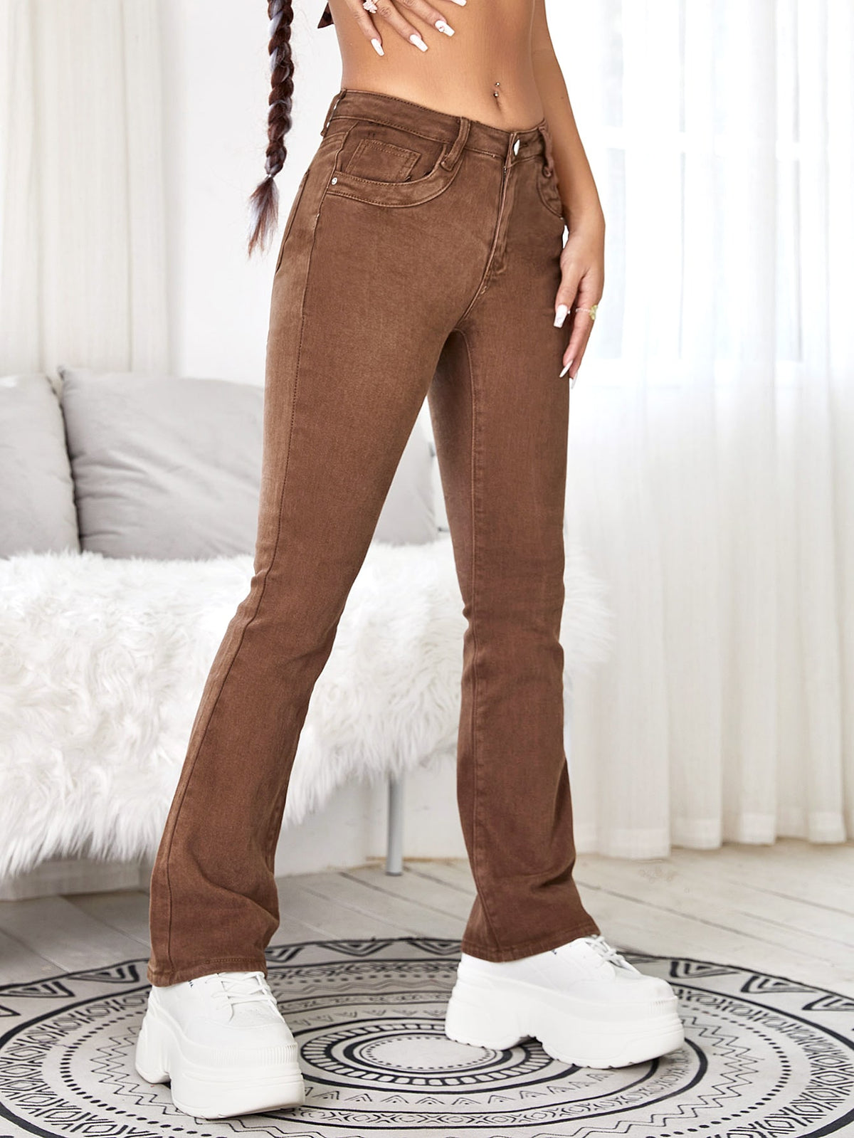 Straight Leg Jeans -