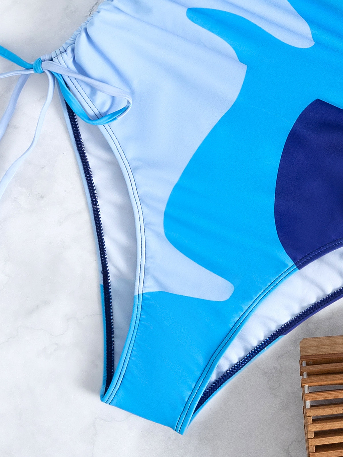 Splash Color One Piece Swimsuit -