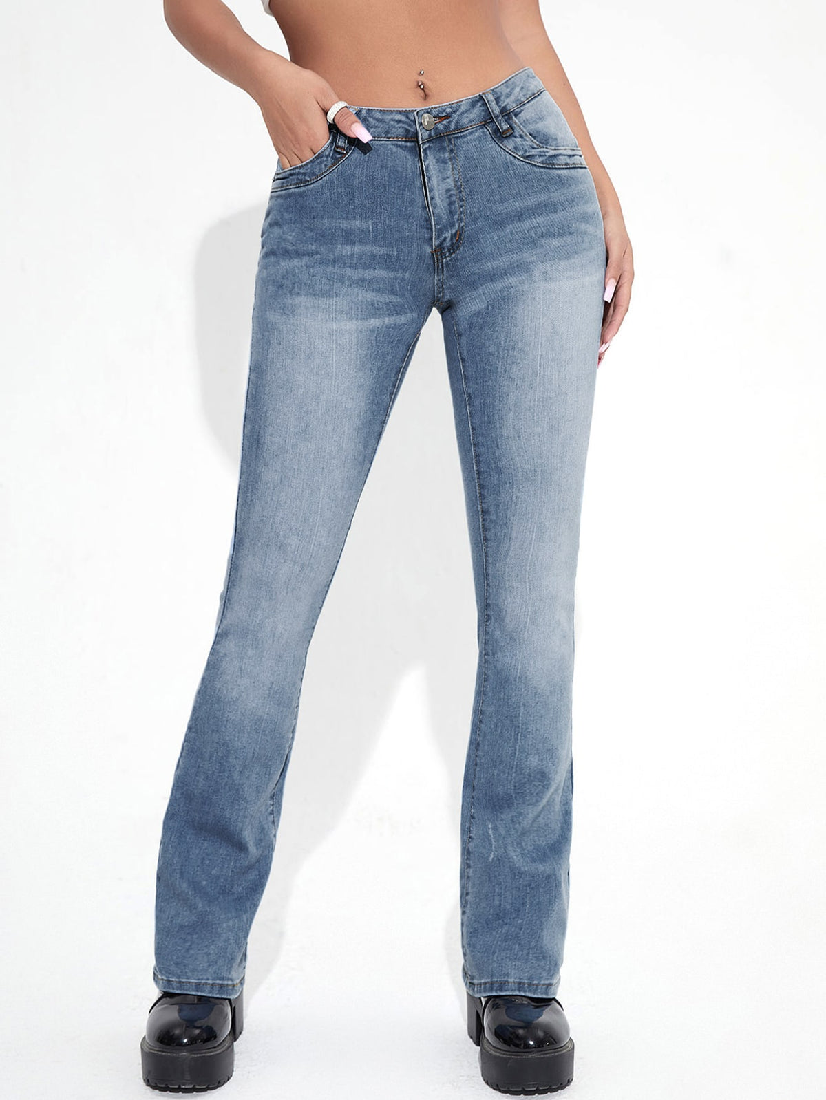 Straight Leg Jeans -