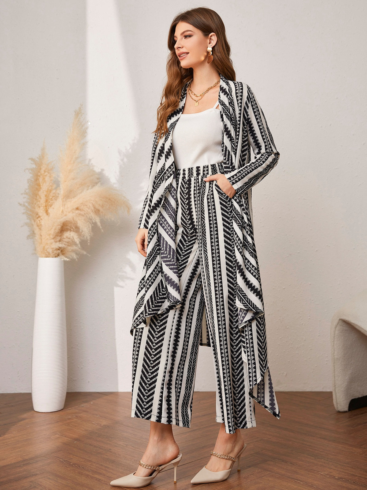 Tribal Print Coat and Pants - 