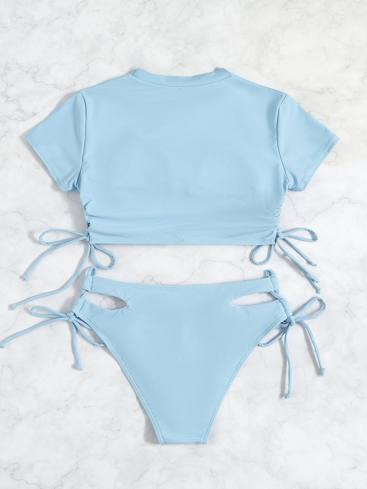 Crop Top With Ties Bikini -