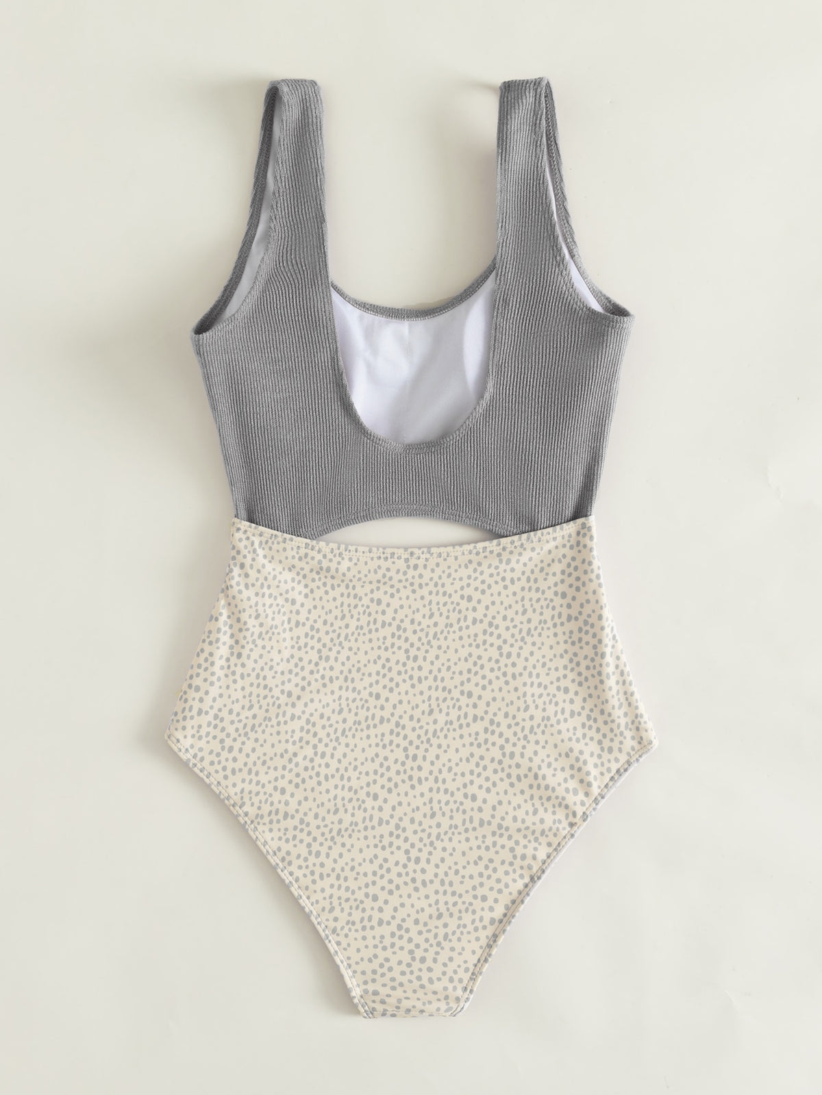 Dot Print One Piece Swimsuit -
