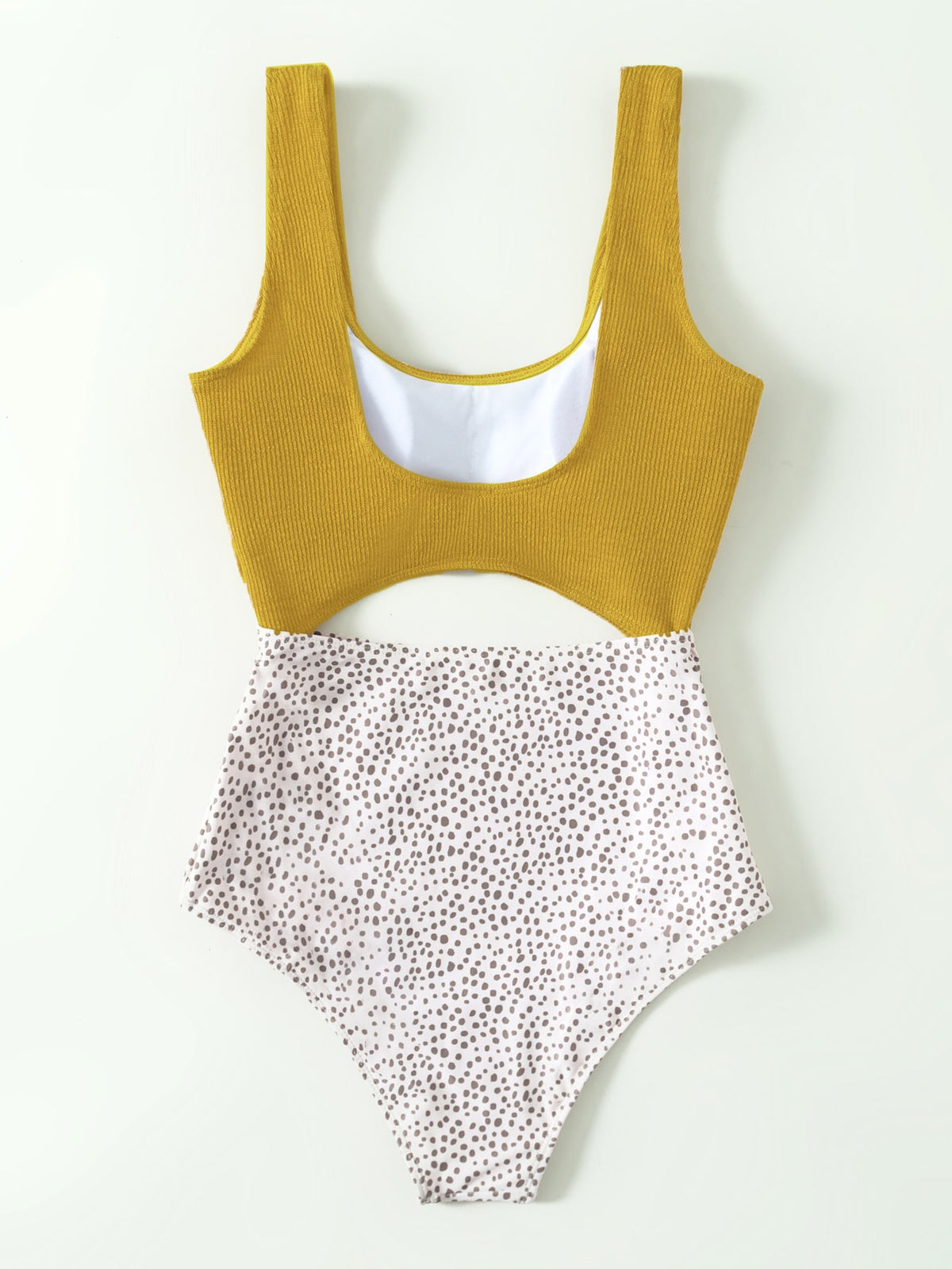 Dot Print One Piece Swimsuit -