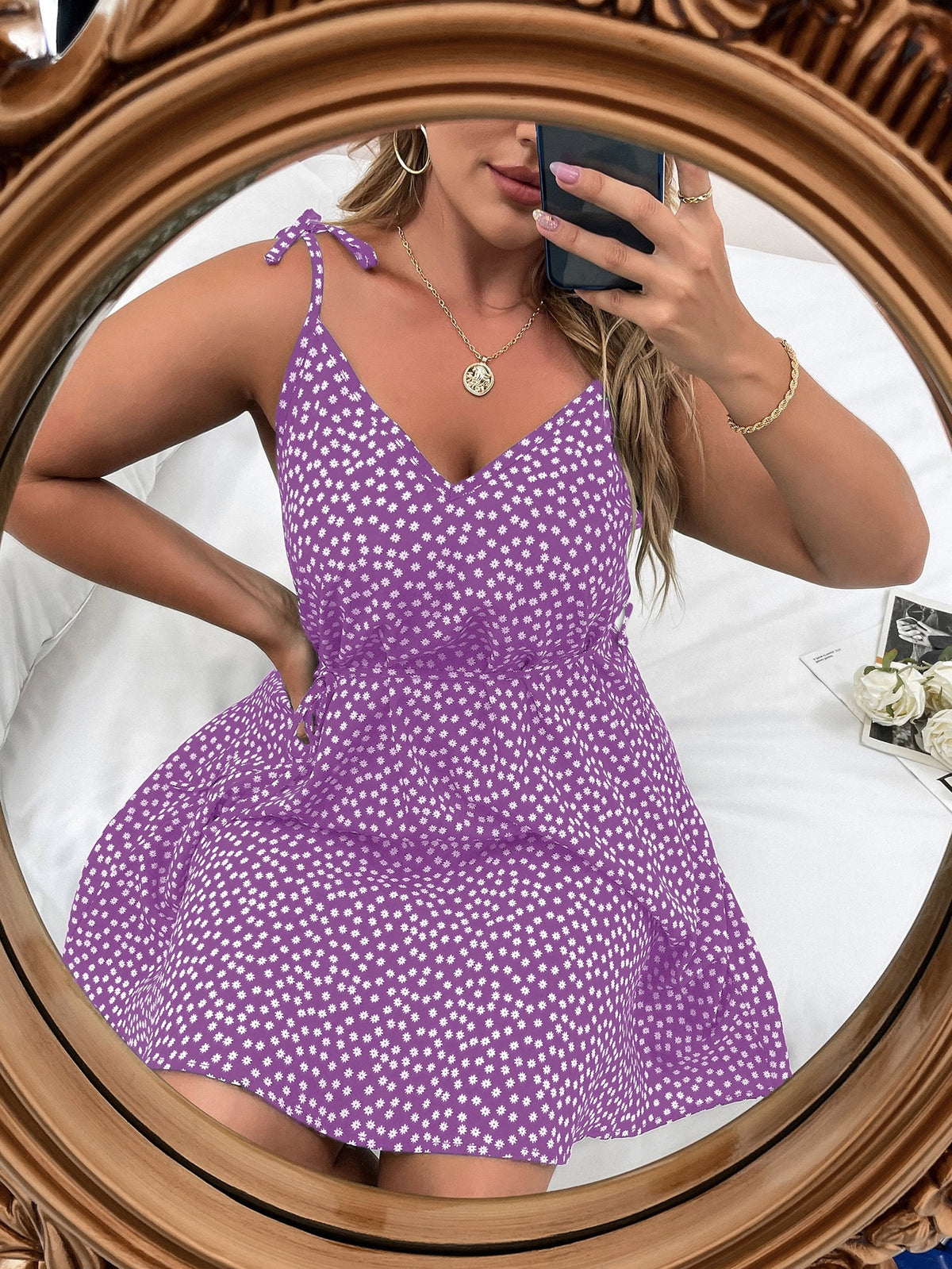 Plus Belted Cami Dress -