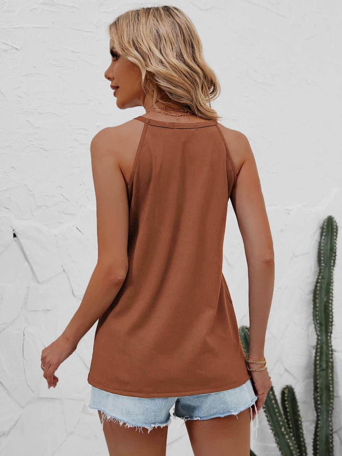 Loose Halter Tank Top -