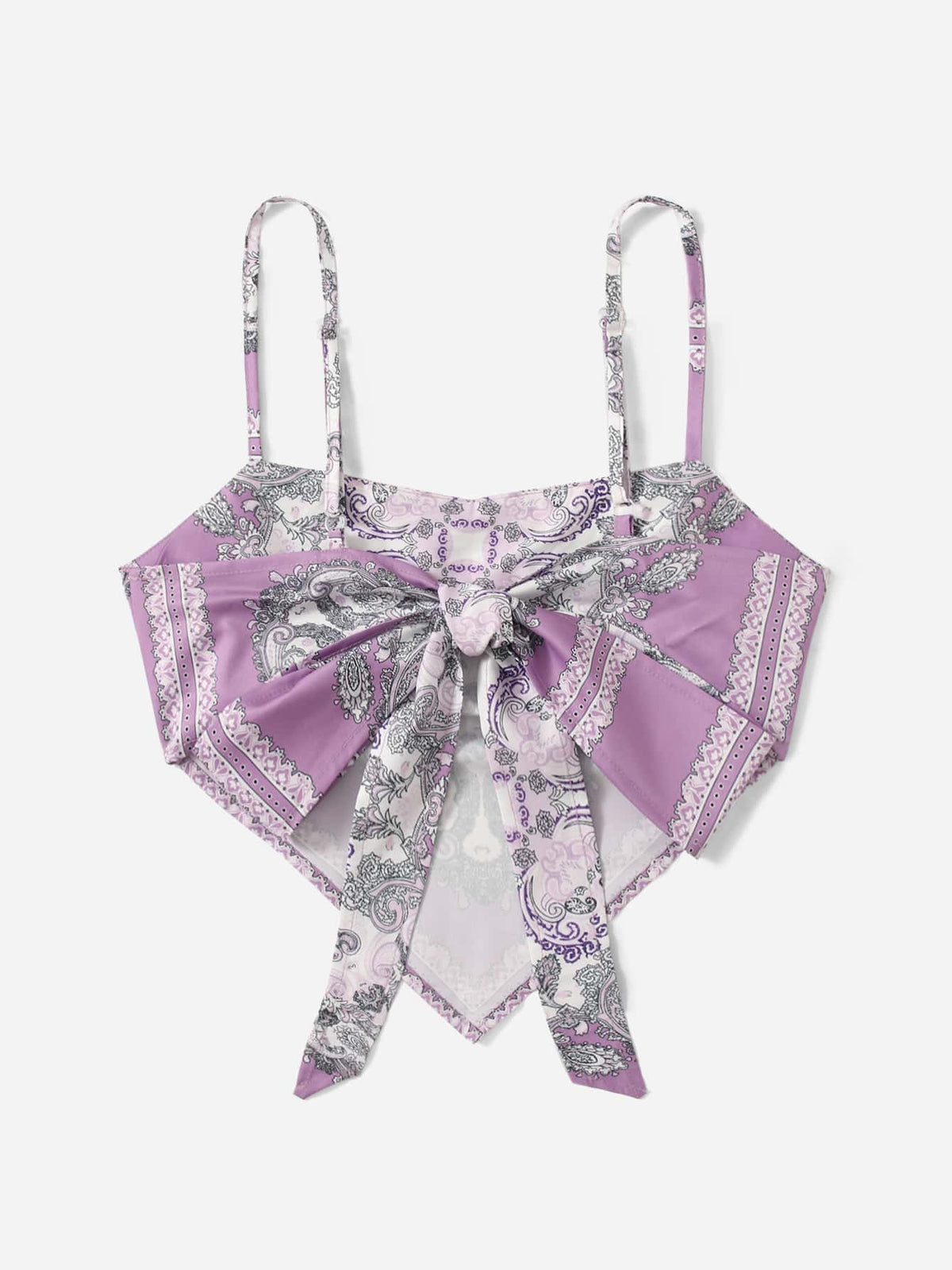 Paisley Print Bandana Crop Top -