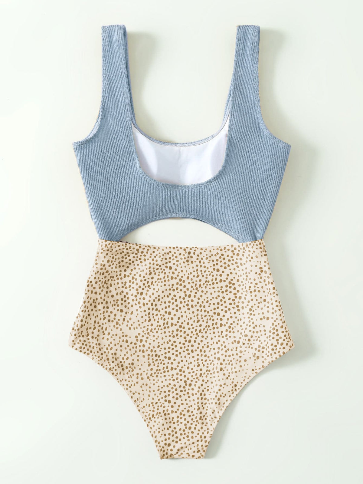Dot Print One Piece Swimsuit -