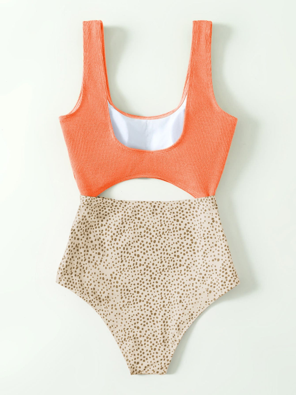 Dot Print One Piece Swimsuit -