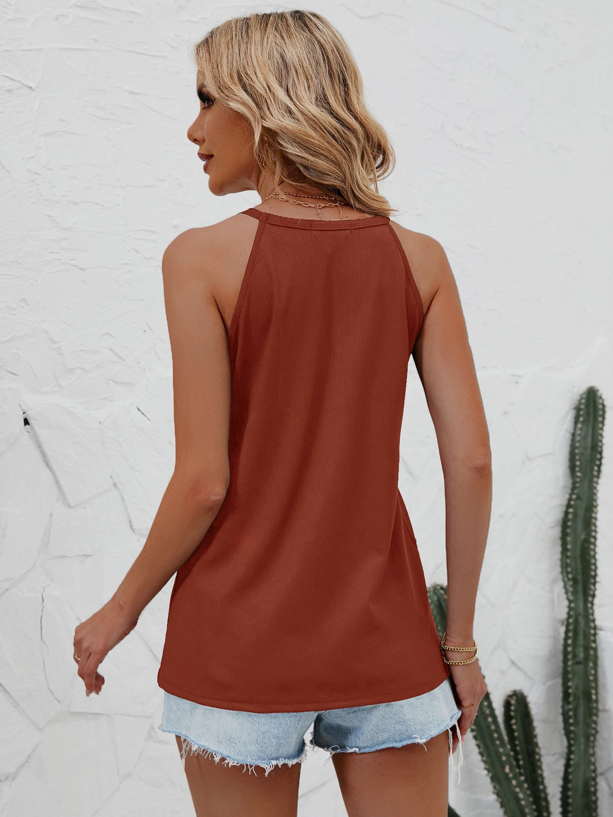 Loose Halter Tank Top -