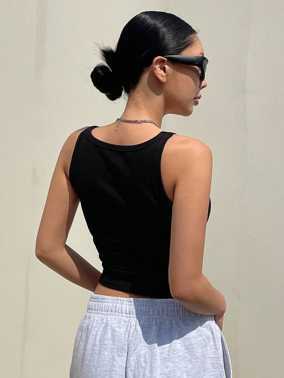 Ribbed Knit Crop Cami Top