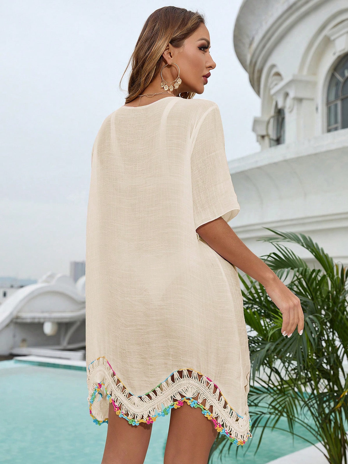 Boho Open Stitch Cover Up