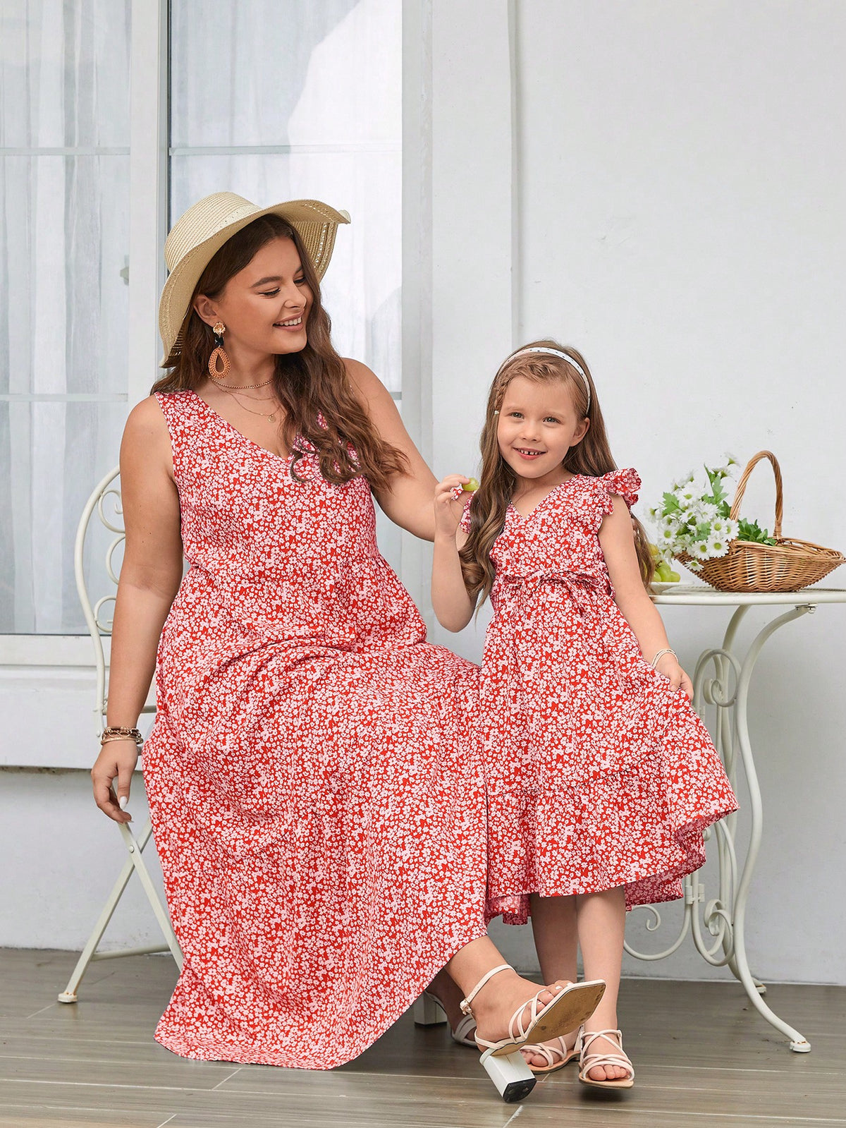 Plus Floral Print Dress
