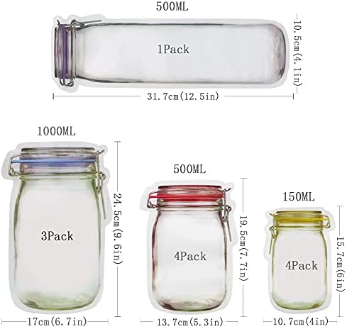 Mason Jar Zipper Bags -