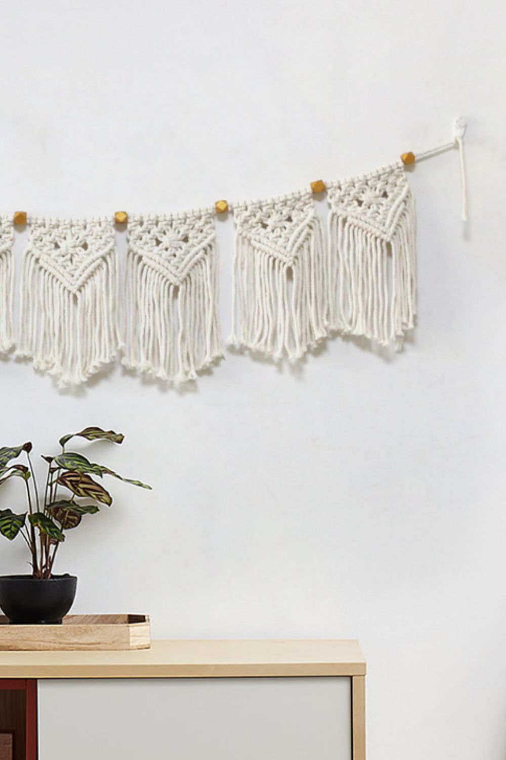 Bead Trim Fringe Wall Hanging