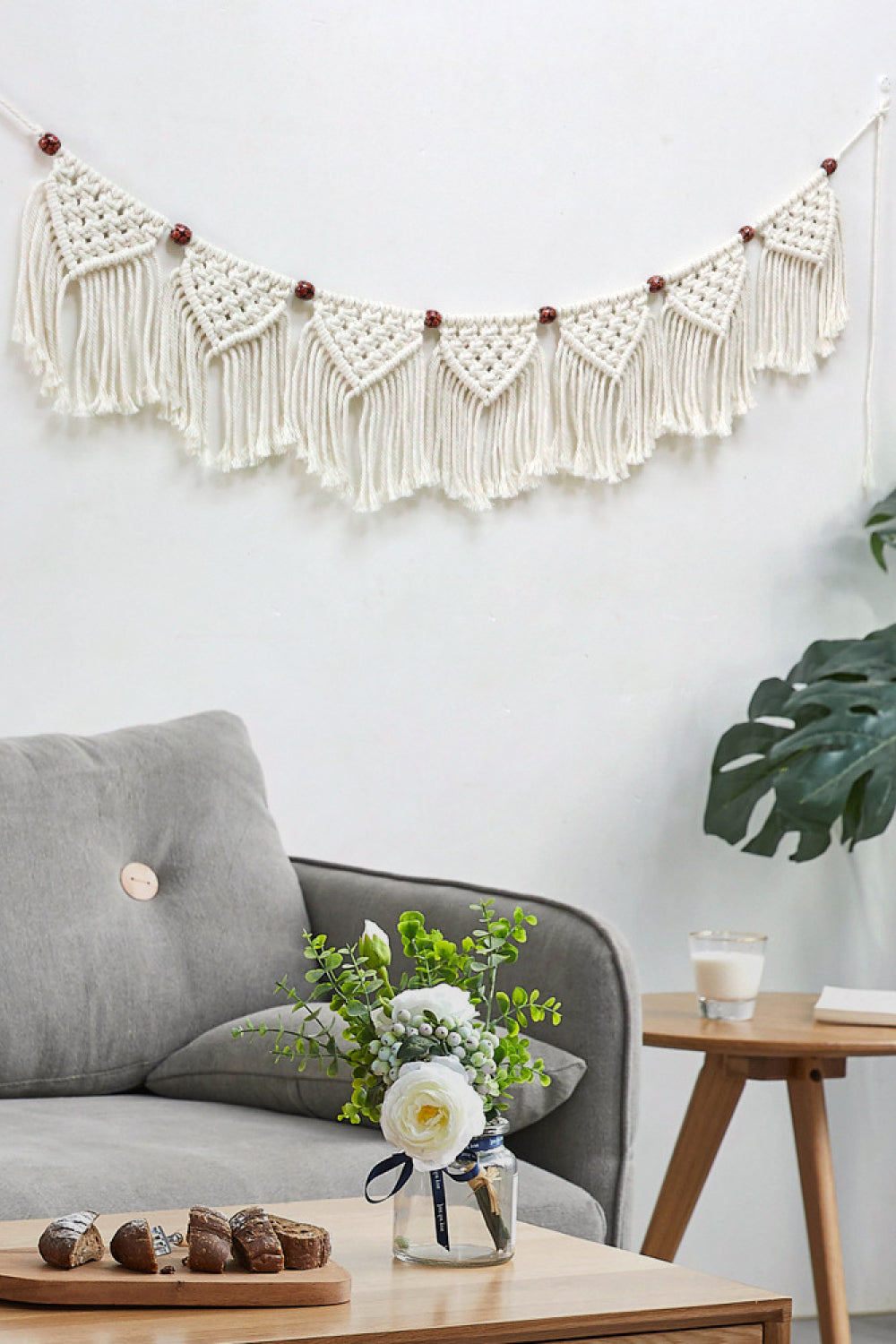 Bead Trim Fringe Wall Hanging