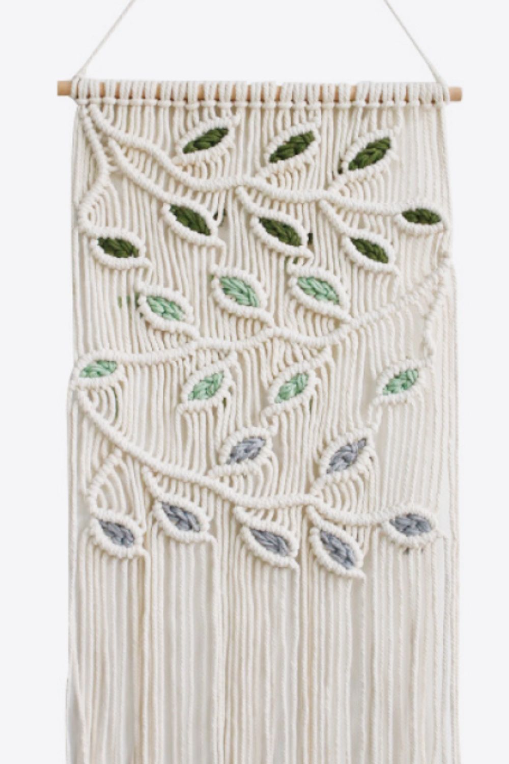 Contrast Leaf Fringe Wall Hanging