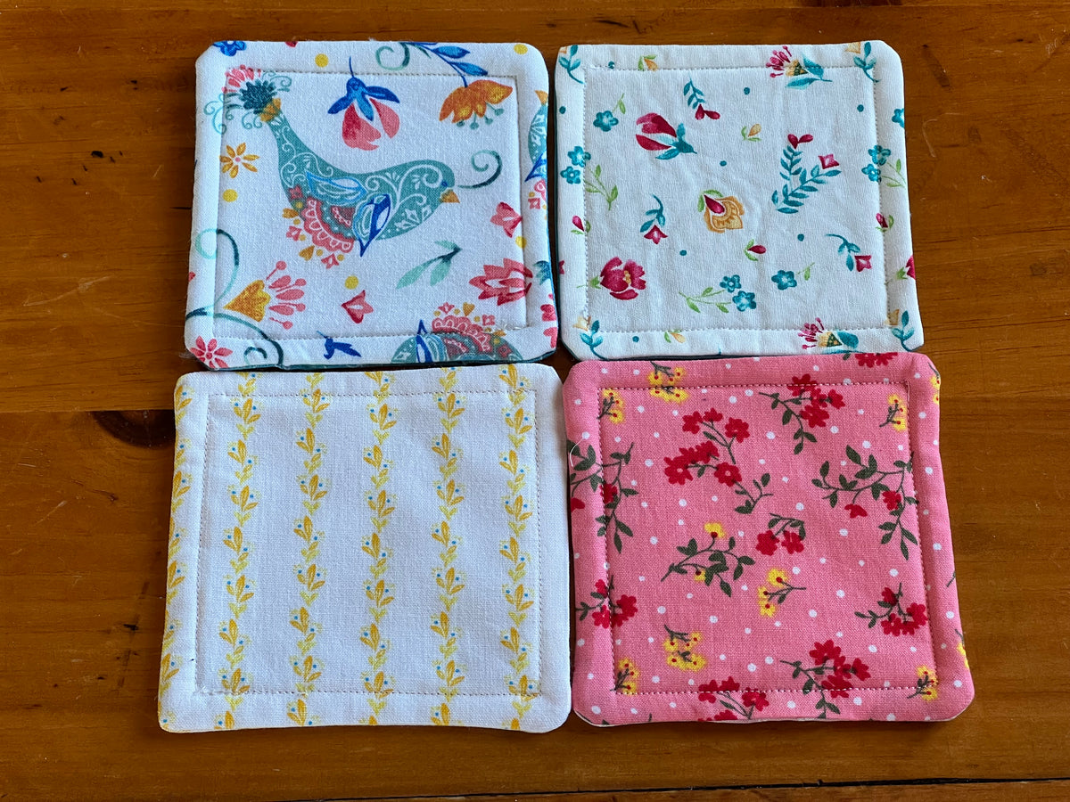 Handmade Cotton Coasters - 4 Pieces