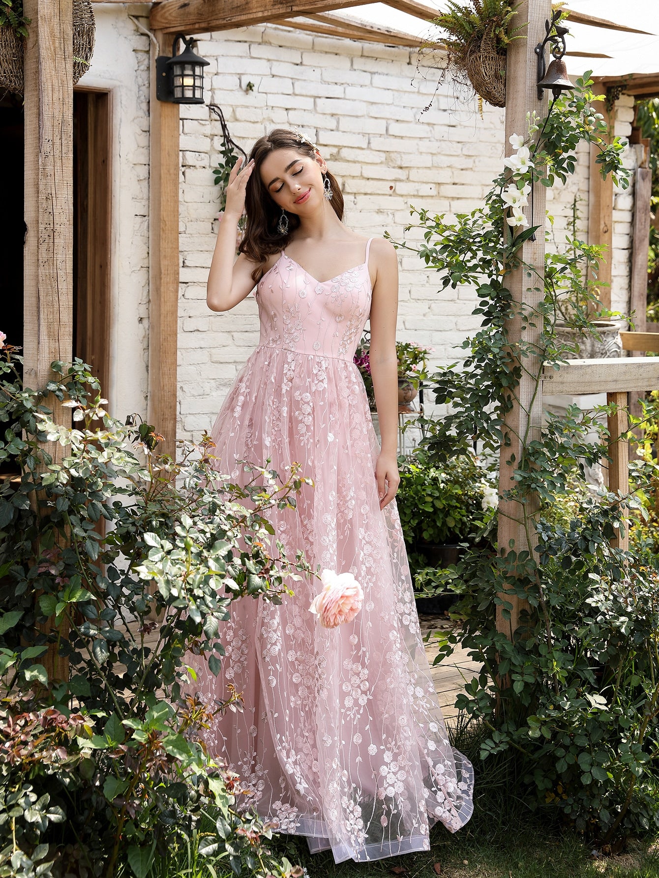 Light pink flowy clearance dress