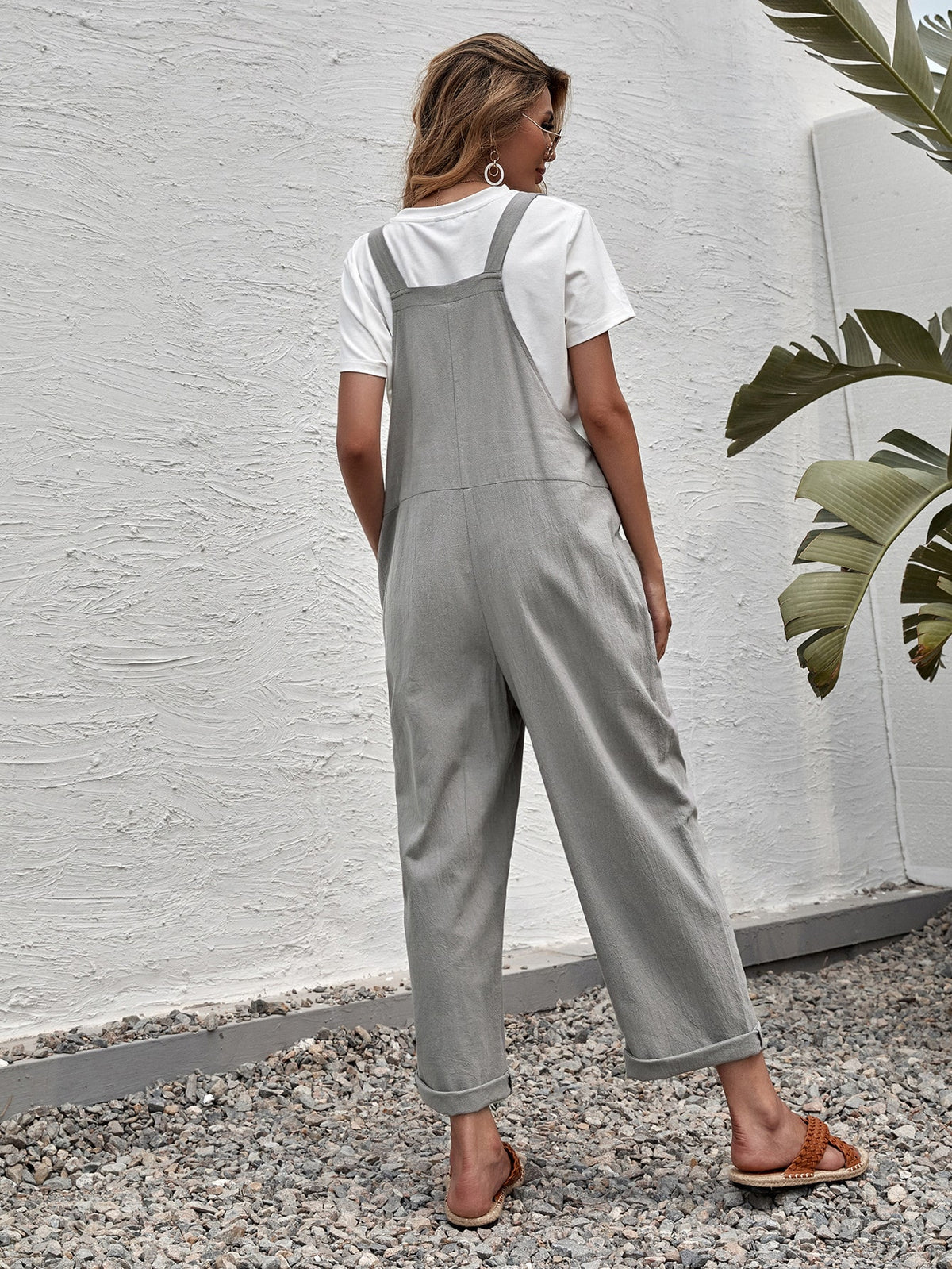 Jumpsuit with Dual Pocket - 