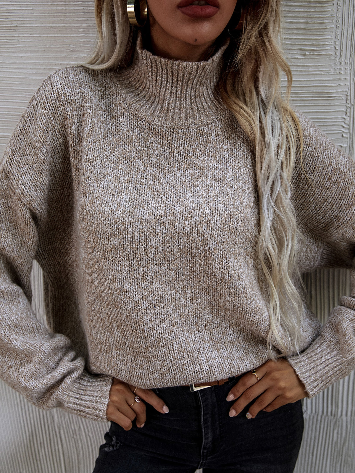 Casual Tall Neck Sweater