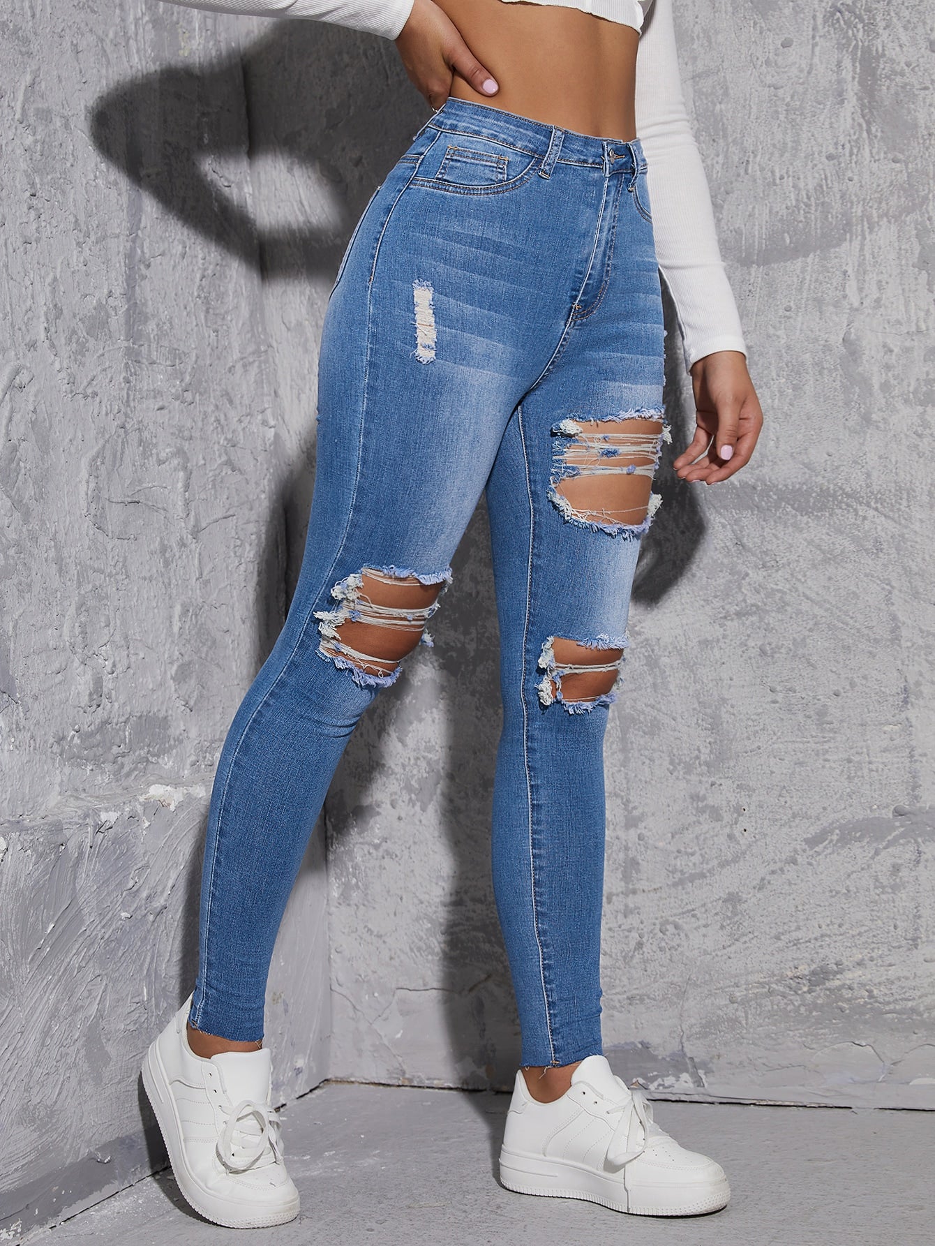 Cheap ripped deals skinny jeans