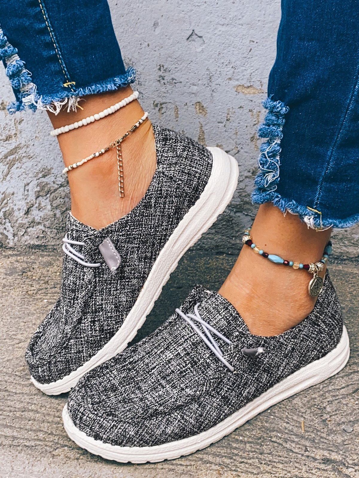 Casual Shoes with Lace Up Front