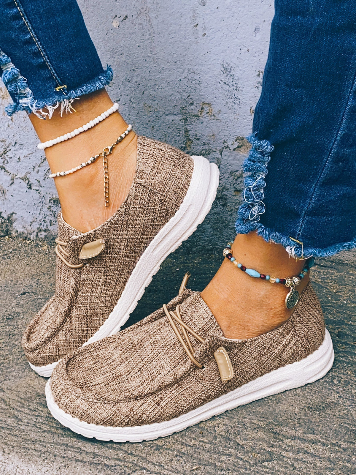 Casual Shoes with Lace Up Front