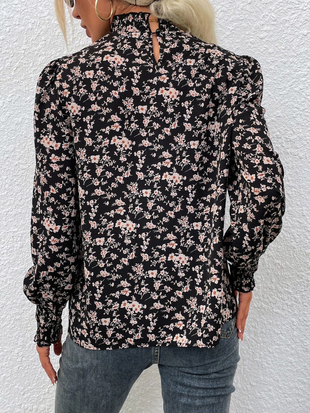 Floral Shirred Blouse