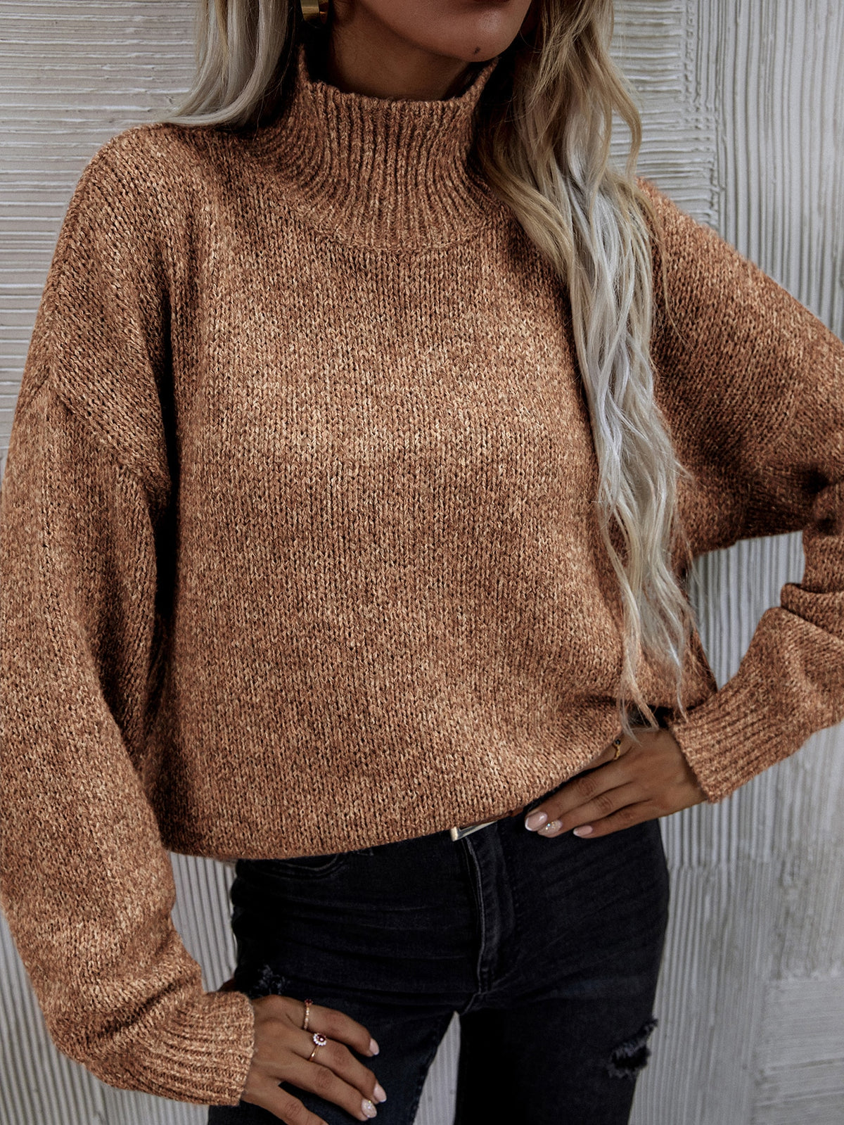 Casual Tall Neck Sweater