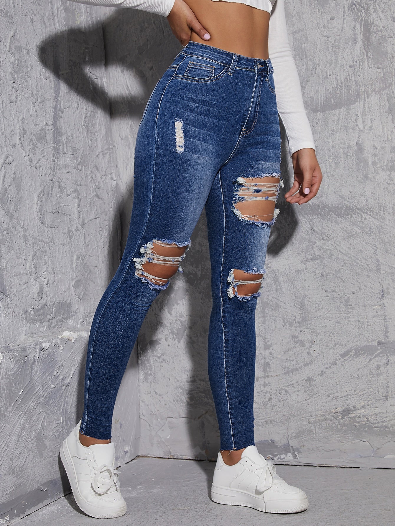 Cheap ripped skinny clearance jeans