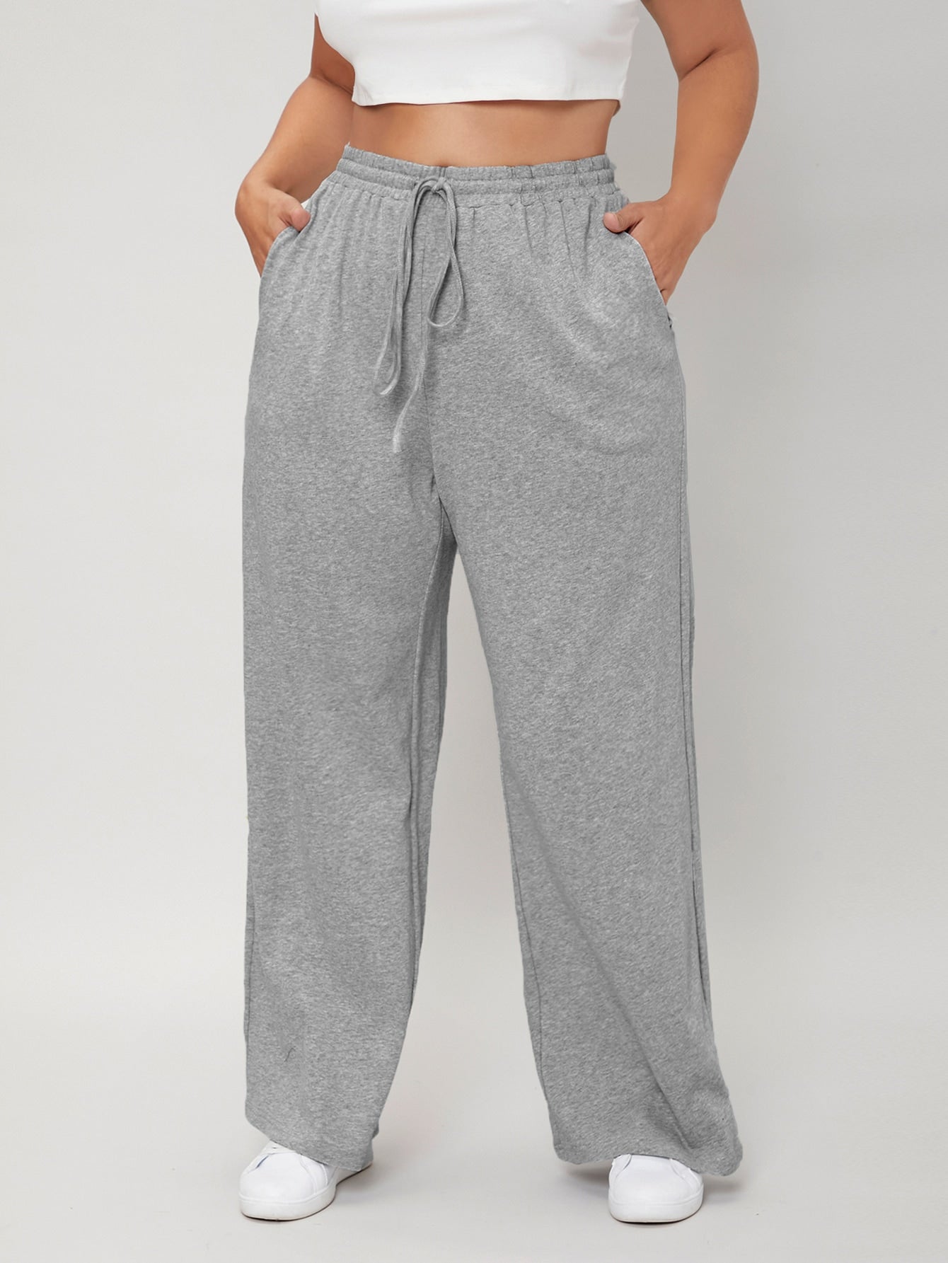 Cotton wide best sale leg sweatpants