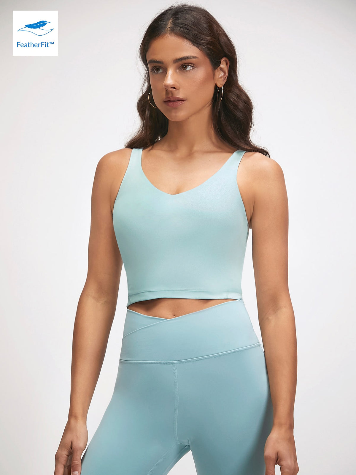 Tank Top Style Activewear Top - Baby Blue / XXL